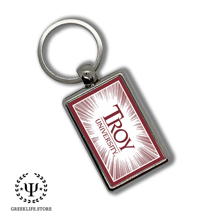 Troy University Keychain Rectangular