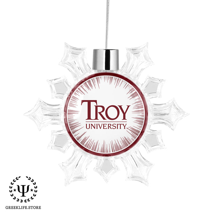 Troy University Christmas Ornament - Snowflake