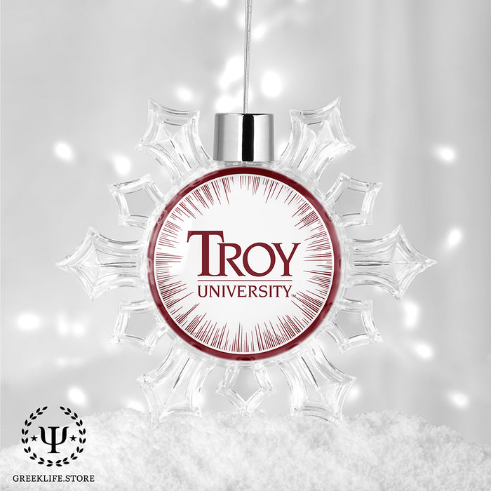 Troy University Christmas Ornament - Snowflake