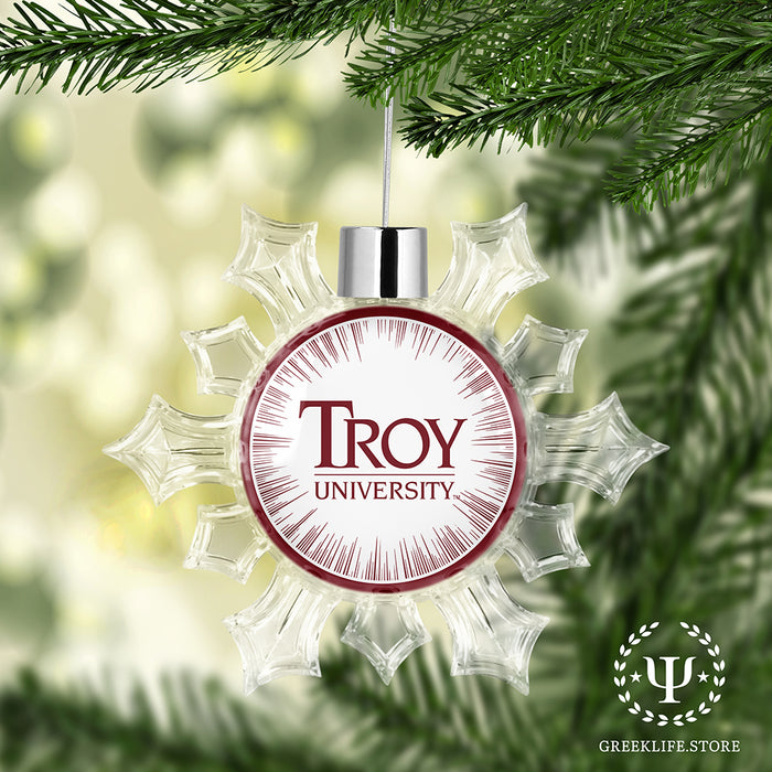 Troy University Christmas Ornament - Snowflake