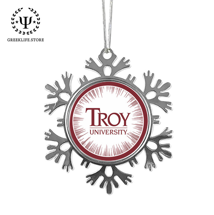 Troy University Christmas Ornament - Snowflake Metal
