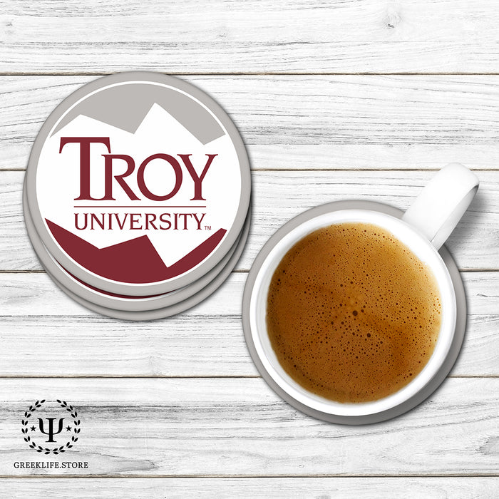 Troy University Beverage coaster round (Set of 4)