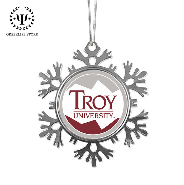 Troy University Christmas Ornament - Snowflake Metal