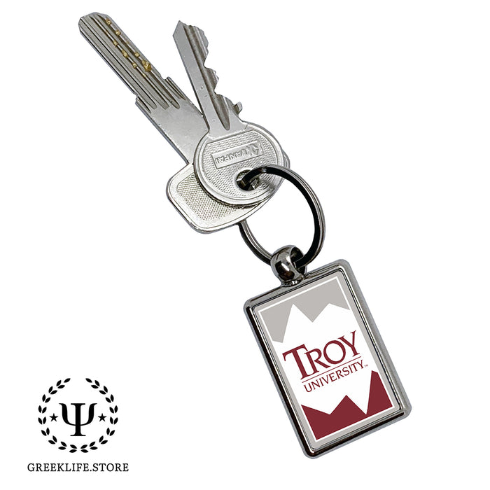 Troy University Keychain Rectangular