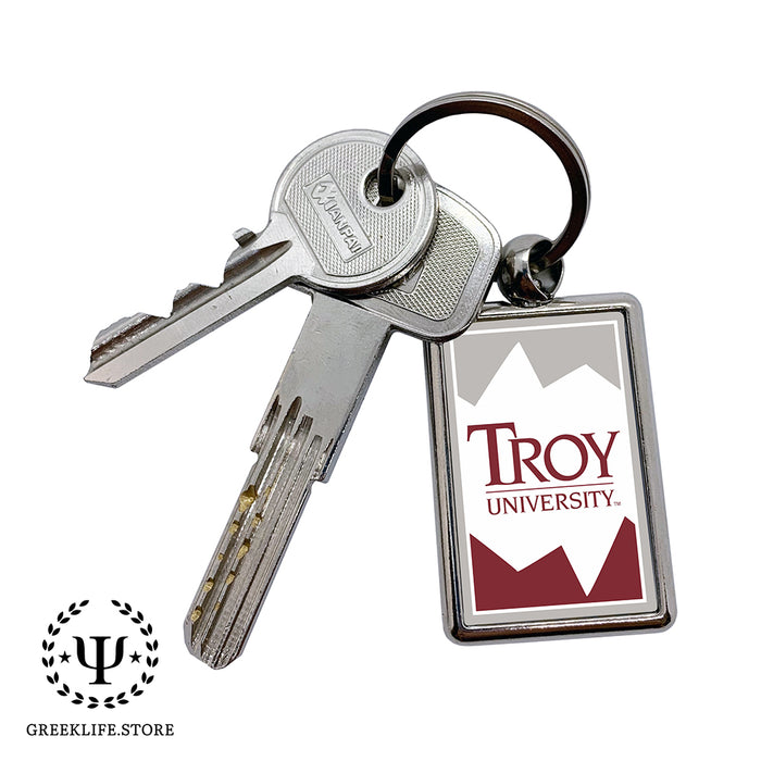 Troy University Keychain Rectangular