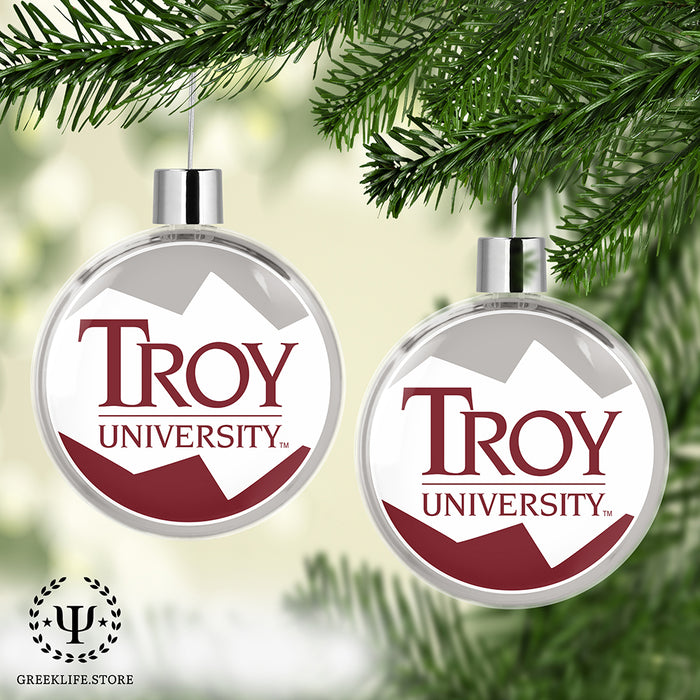 Troy University Christmas Ornament Flat Round