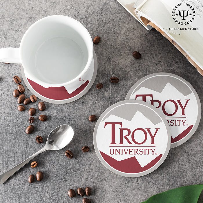 Troy University Beverage coaster round (Set of 4)