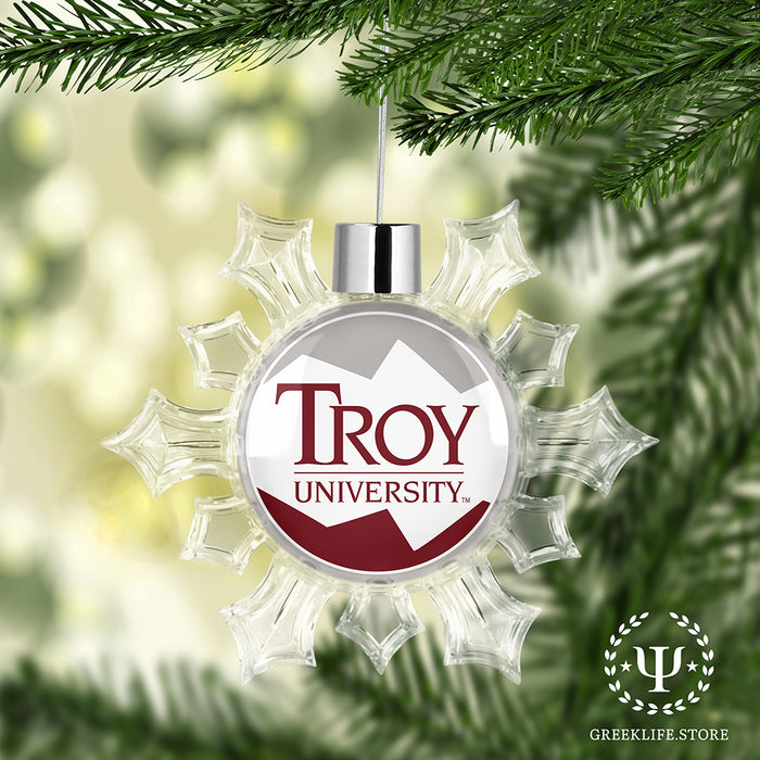 Troy University Christmas Ornament - Snowflake