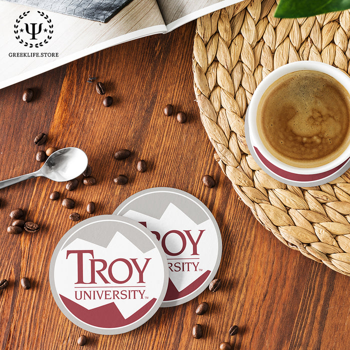 Troy University Beverage coaster round (Set of 4)