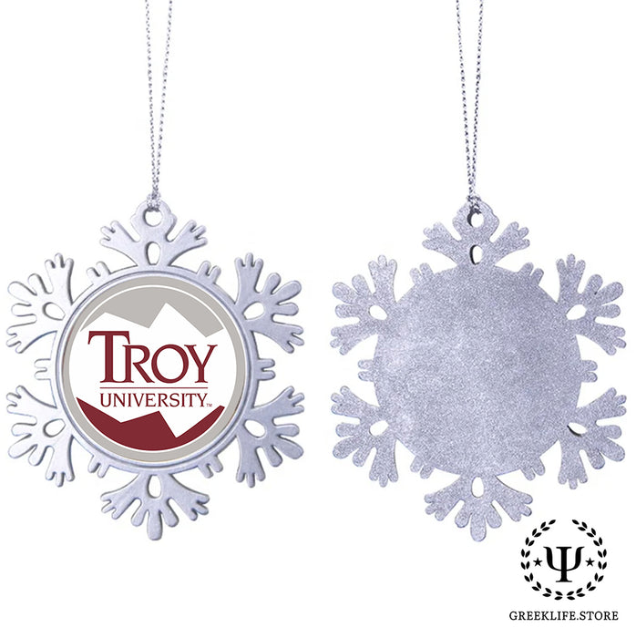 Troy University Christmas Ornament - Snowflake Metal
