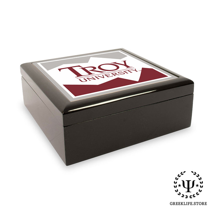 Troy University Keepsake Box Wooden