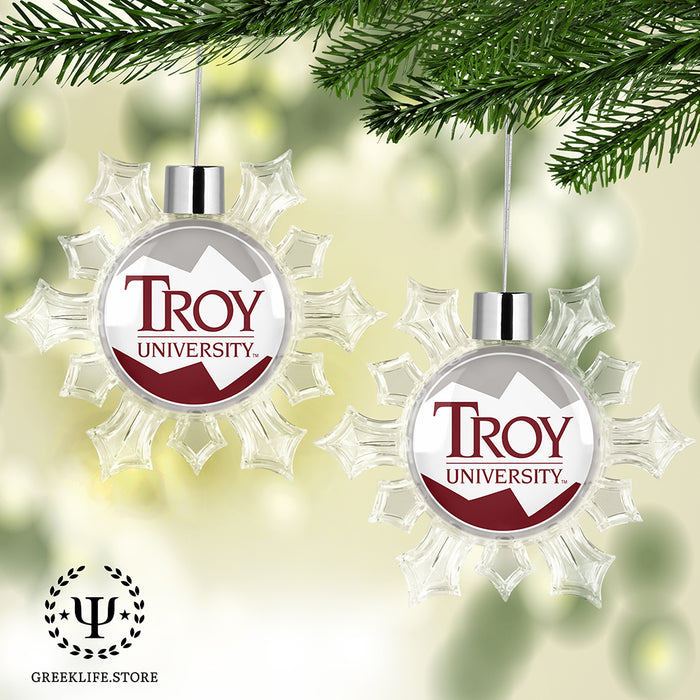 Troy University Christmas Ornament - Snowflake