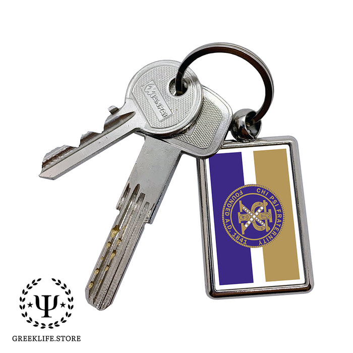 Chi Psi Keychain Rectangular