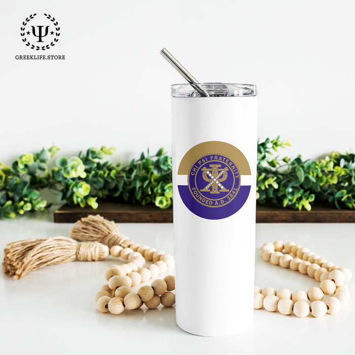 Chi Psi Stainless Steel Skinny Tumbler 20 OZ