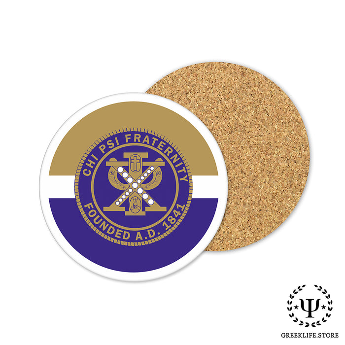 Chi Psi Beverage coaster round (Set of 4)