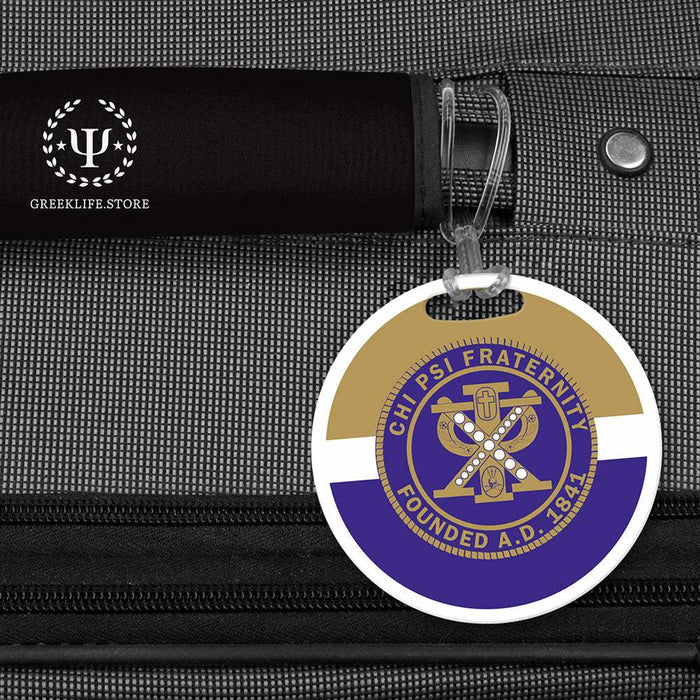 Chi Psi Luggage Bag Tag (round)