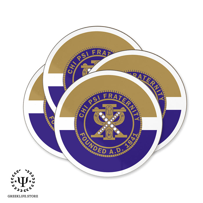 Chi Psi Beverage coaster round (Set of 4)