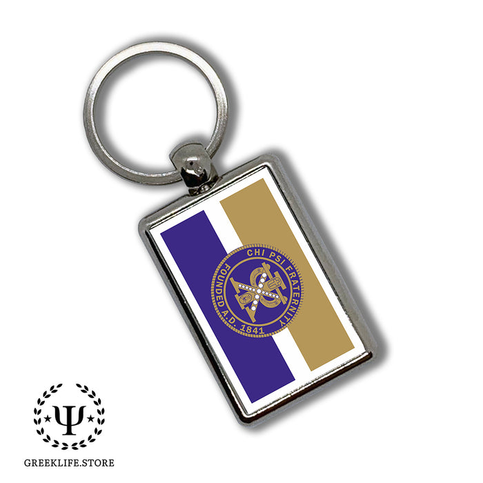 Chi Psi Keychain Rectangular