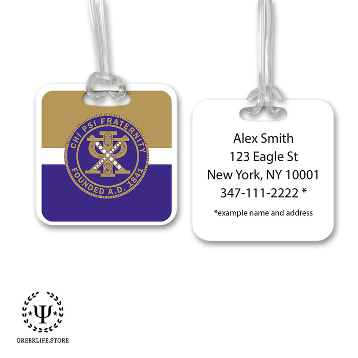 Chi Psi Luggage Bag Tag (square)