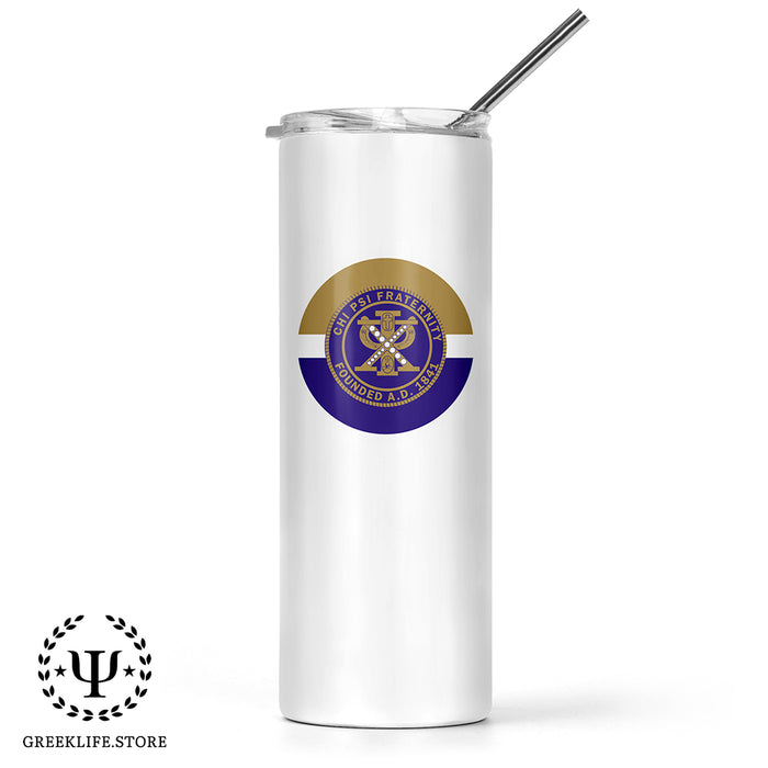 Chi Psi Stainless Steel Skinny Tumbler 20 OZ