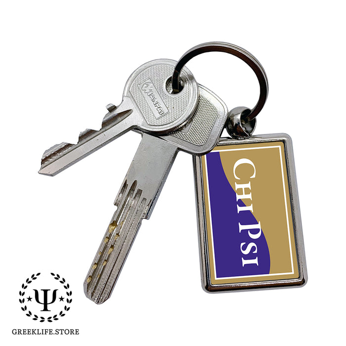 Chi Psi Keychain Rectangular