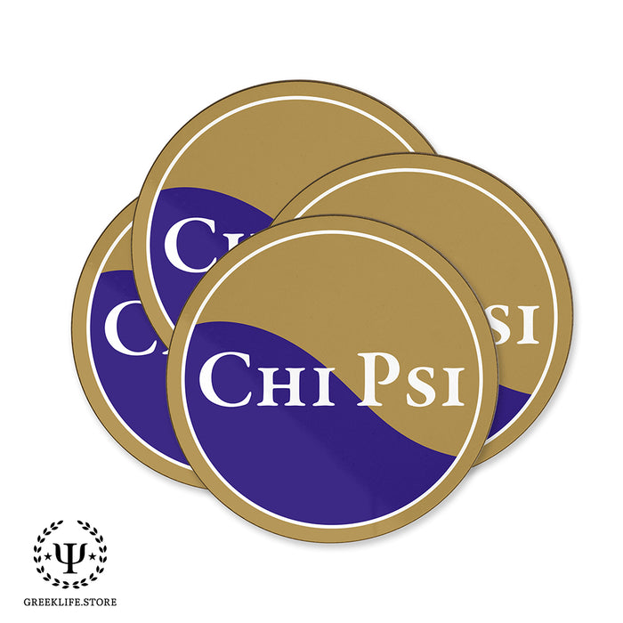 Chi Psi Beverage coaster round (Set of 4)