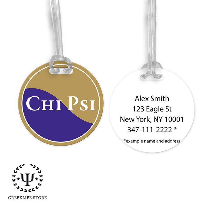 Chi Psi Luggage Bag Tag (round)