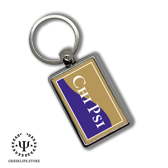 Chi Psi Keychain Rectangular