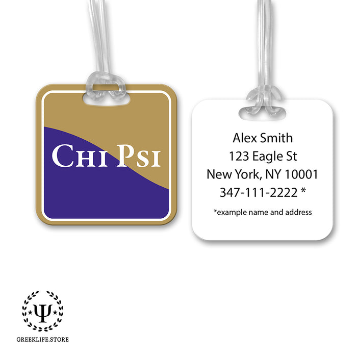 Chi Psi Luggage Bag Tag (square)