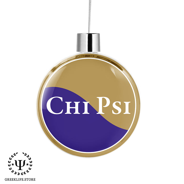 Chi Psi Christmas Ornament Flat Round