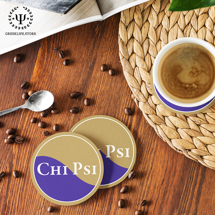 Chi Psi Beverage coaster round (Set of 4)