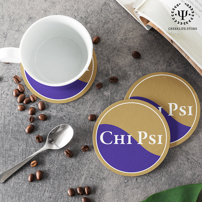 Chi Psi Beverage coaster round (Set of 4)