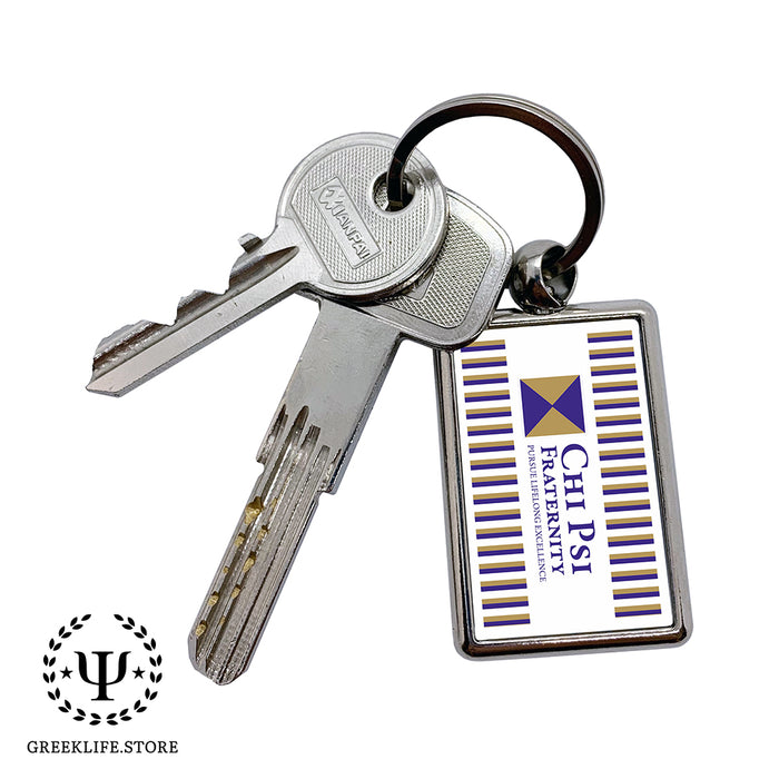 Chi Psi Keychain Rectangular