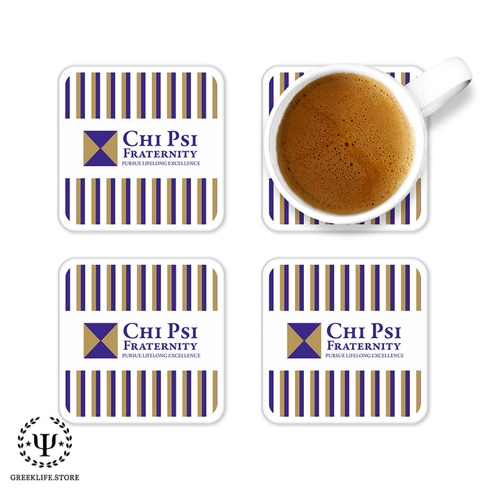 Chi Psi Beverage Coasters Square (Set of 4)