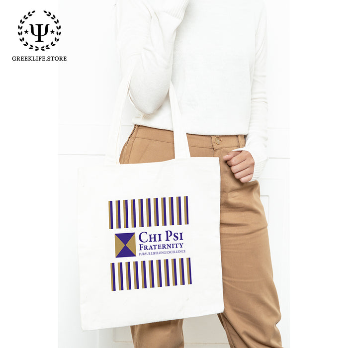 Chi Psi Market Canvas Tote Bag