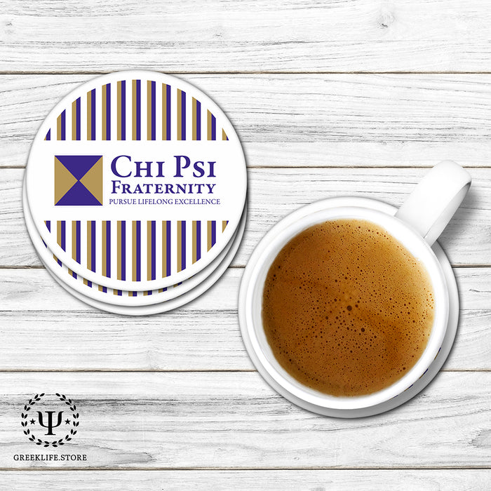 Chi Psi Beverage coaster round (Set of 4)