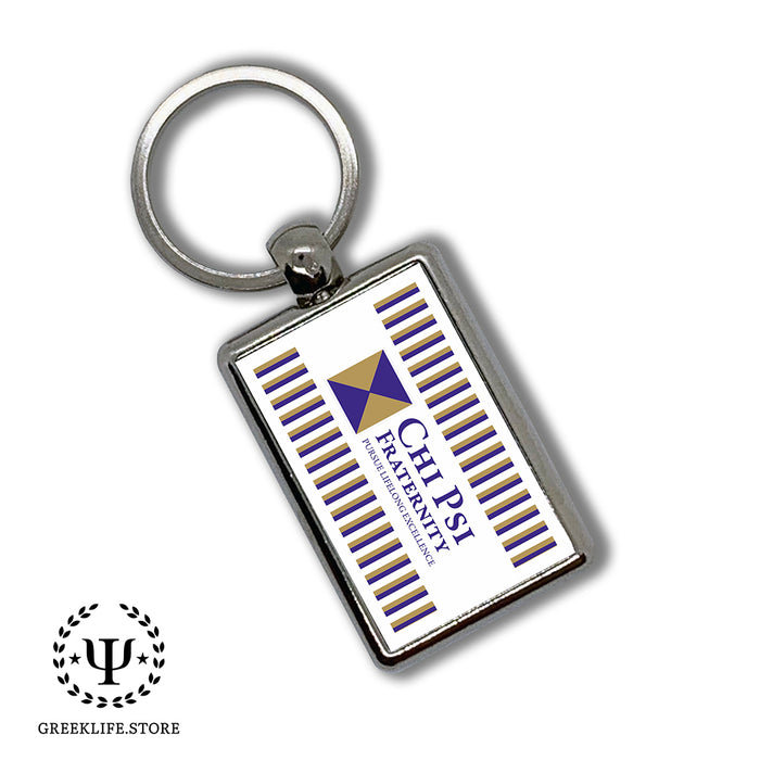 Chi Psi Keychain Rectangular