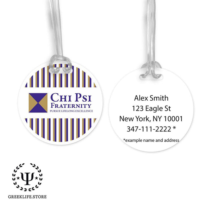 Chi Psi Luggage Bag Tag (round)