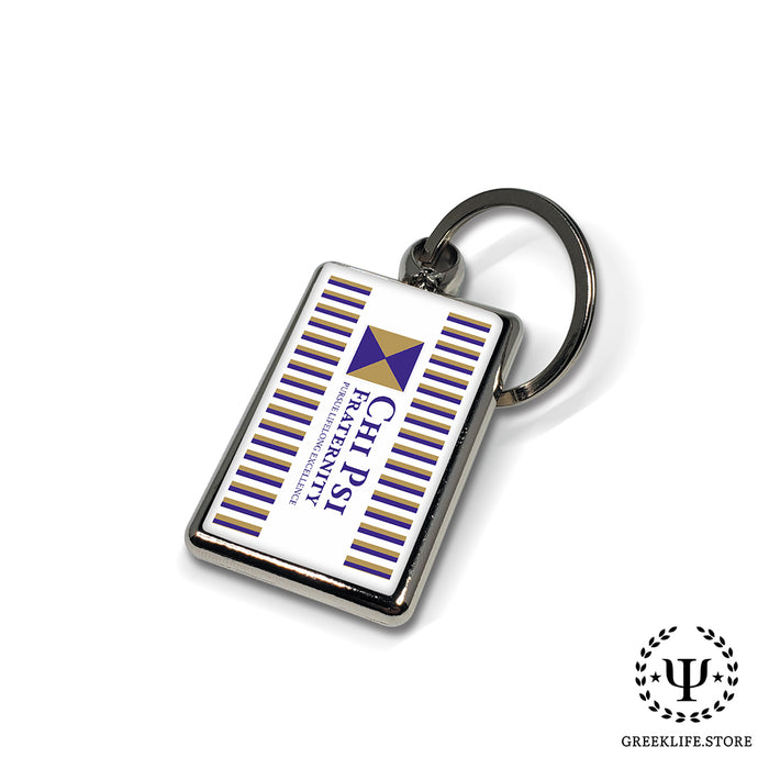 Chi Psi Keychain Rectangular