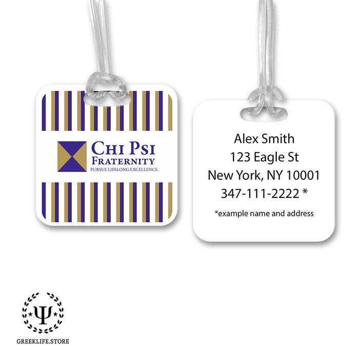 Chi Psi Luggage Bag Tag (square)