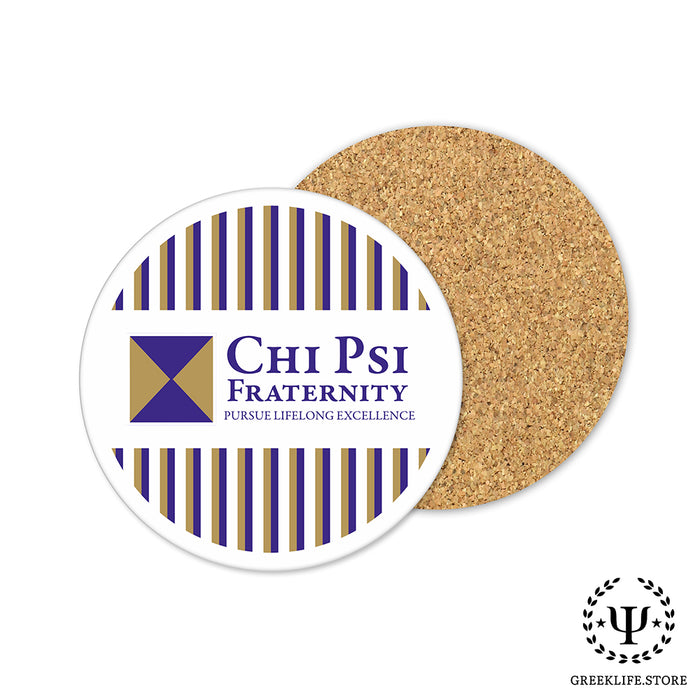 Chi Psi Beverage coaster round (Set of 4)