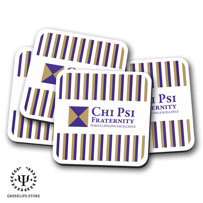 Chi Psi Beverage Coasters Square (Set of 4)