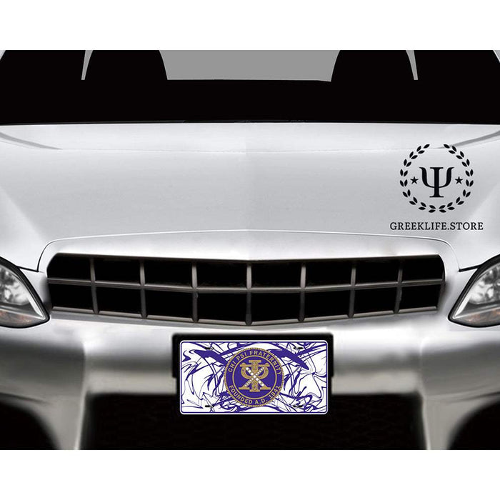 Chi Psi Decorative License Plate