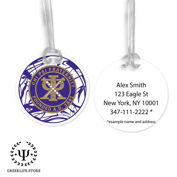 Chi Psi Luggage Bag Tag (round)