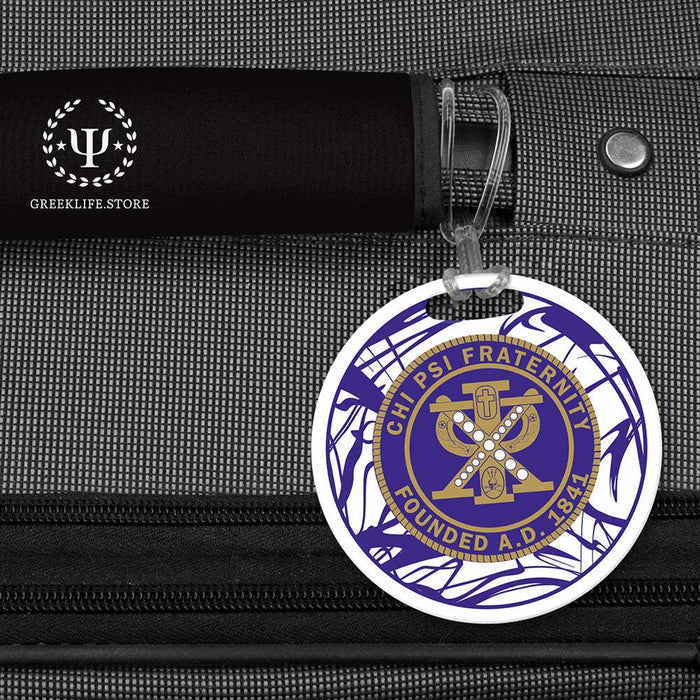 Chi Psi Luggage Bag Tag (round)