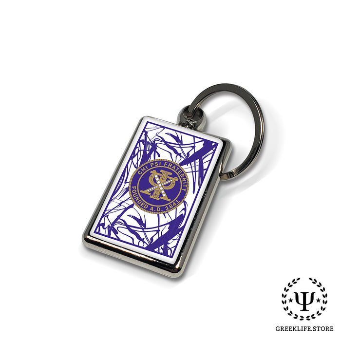 Chi Psi Keychain Rectangular