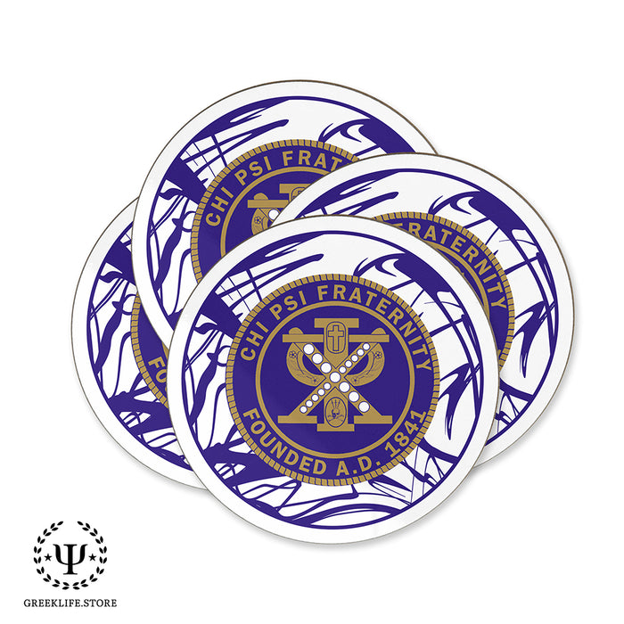 Chi Psi Beverage coaster round (Set of 4)