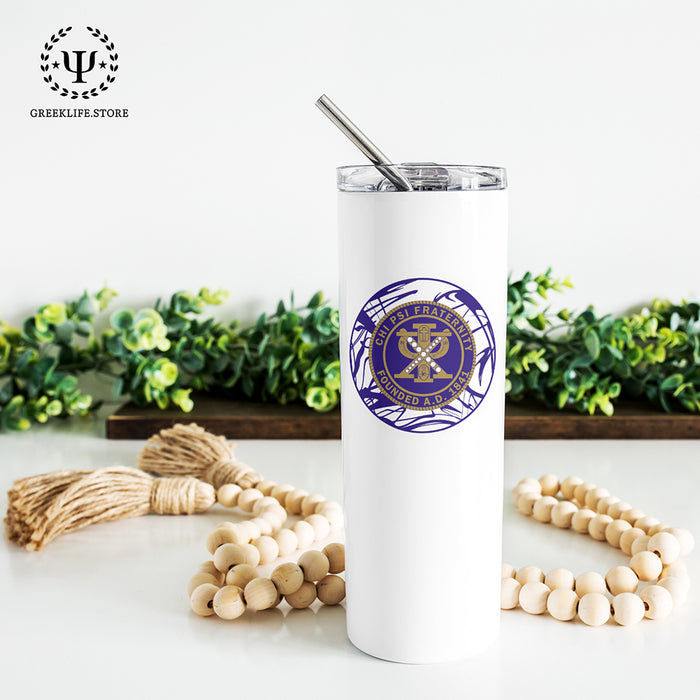 Chi Psi Stainless Steel Skinny Tumbler 20 OZ