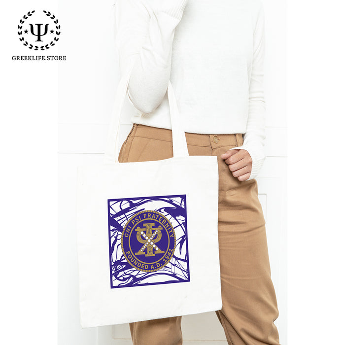 Chi Psi Market Canvas Tote Bag