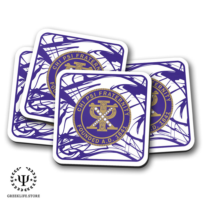 Chi Psi Beverage Coasters Square (Set of 4)